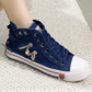 Damen Cowboy High-Top Canvas Schuhe