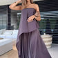 👗Sexy trägerloses Kleid mit asymmetrischem Saum ✨