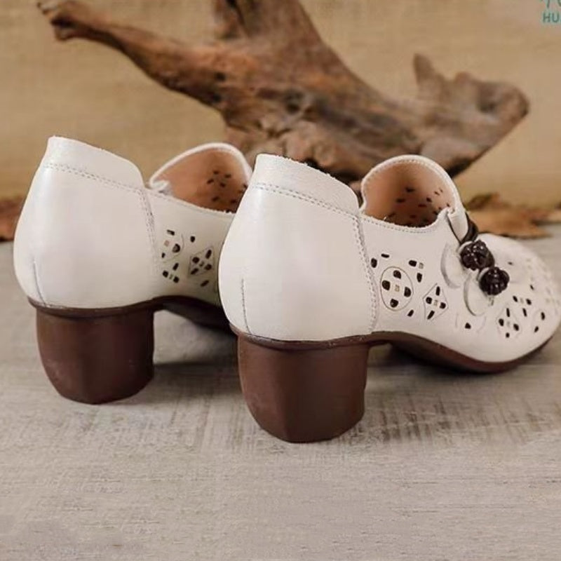 Modische Schuhe für Damen mit runder Zehenpartie und klobigem Absatz