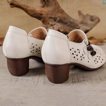 Modische Schuhe für Damen mit runder Zehenpartie und klobigem Absatz
