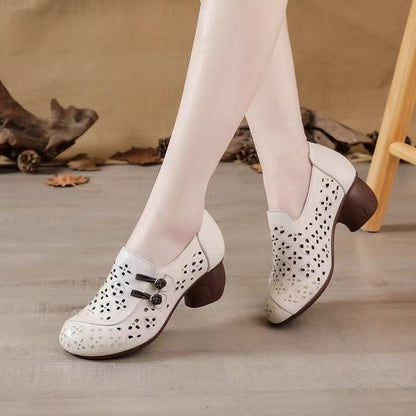 Modische Schuhe für Damen mit runder Zehenpartie und klobigem Absatz
