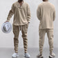 💥Heute angekommen – 49%💥 2-teiliges Herren-Set aus Baggy-Sweatshirt mit V-Ausschnitt und Jogginghose