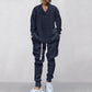 💥Heute angekommen – 49%💥 2-teiliges Herren-Set aus Baggy-Sweatshirt mit V-Ausschnitt und Jogginghose