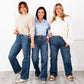 👖49% Rabatt!🏆High Rise Cargo Wide-Leg Stretch-Jeans für Damen