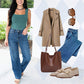 👖49% Rabatt!🏆High Rise Cargo Wide-Leg Stretch-Jeans für Damen