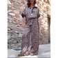 49% RABATT💐 2-teiliges Damen-Outfit mit Leopardenmuster, Button-Down-Hemd und Hose mit weitem Bein