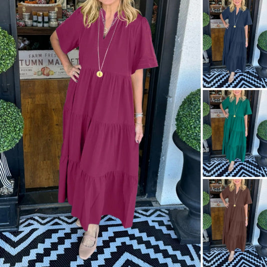 Elegantes Stufen-Maxikleid für Damen