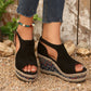 Damen-Sandalen mit Plateau und Schnallenriemen
