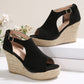 Damen-Sandalen mit Plateau und Schnallenriemen