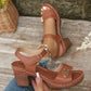 🥰Maximal 49% Rabatt👡Damen Sandalen mit Blockabsatz