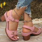 🥰Maximal 49% Rabatt👡Damen Sandalen mit Blockabsatz