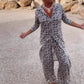 🔥2-teiliges Set aus bedrucktem Button-Down-Hemd und Hose