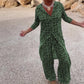🔥2-teiliges Set aus bedrucktem Button-Down-Hemd und Hose