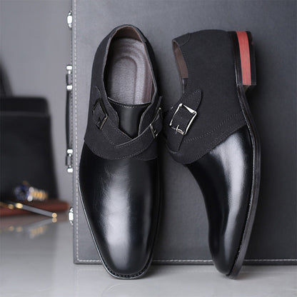 Modische Lederschuhe mit Farbblockdesign für Herren