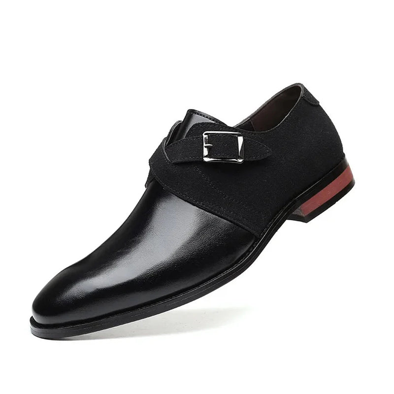 Modische Lederschuhe mit Farbblockdesign für Herren