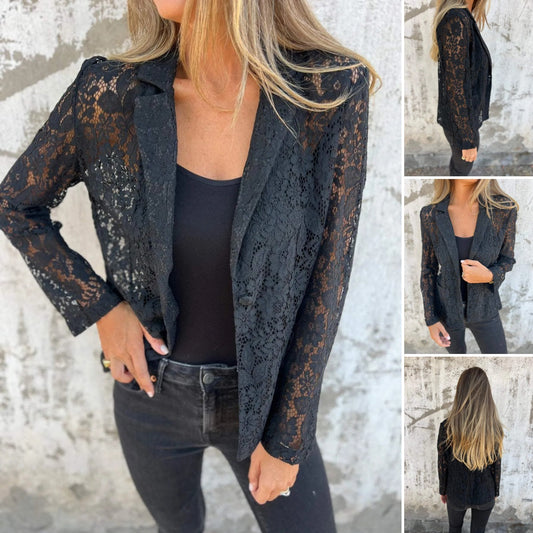 ✨Anzugjacke aus durchgehender Spitze
