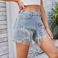Punk-Jeansshorts mit Fransen