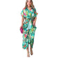 Lässiges Damen-Hemdkleid mit Print und Knöpfen und unregelmäßiger Schnürung