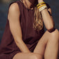Damen-Set aus Tanktop mit Rundhalsausschnitt und Shorts mit hoher Taille