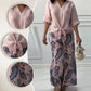 Damenmode Lockeres Cardigan-Shirt & Hose mit hoher Taille Zweiteiliges Set