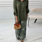 Damenmode Lockeres Cardigan-Shirt & Hose mit hoher Taille Zweiteiliges Set