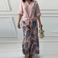 Damenmode Lockeres Cardigan-Shirt & Hose mit hoher Taille Zweiteiliges Set