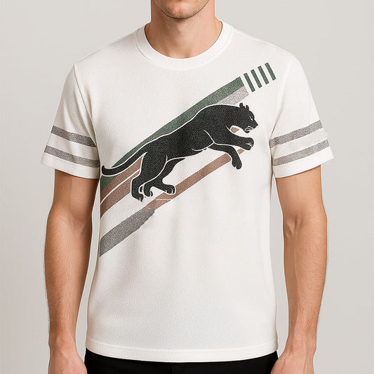 Bedrucktes Kurzarm-T-Shirt mit Rundhalsausschnitt für Herren