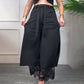 Sexy, mit Spitze gefütterte Hose mit weitem Bein für Damen