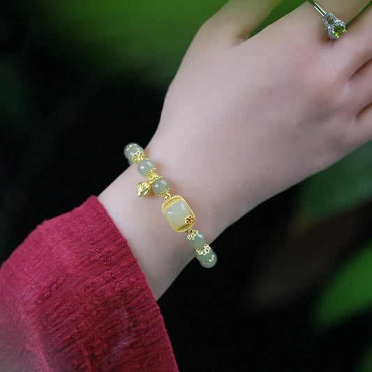 ✨ 2025 Neuestes Armband ✨Hotan Jade Perlenarmband