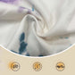 Elegantes zweiteiliges Wickelkleid-Set mit Aquarellmotiv für Damen