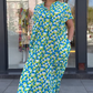 Locker sitzendes Hemdkleid mit Geo-Print für Damen