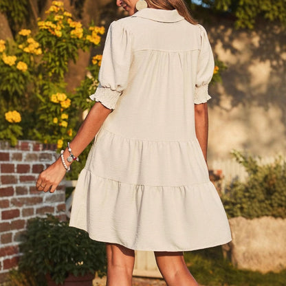 Minikleid mit V-Ausschnitt und Rüschen für Damen