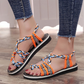 Flache Sandalen mit geflochtenem Riemen für Frauen