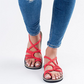 Flache Sandalen mit geflochtenem Riemen für Frauen