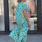 Locker sitzendes Hemdkleid mit Geo-Print für Damen