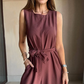 Eleganter, ärmelloser Jumpsuit mit weitem Bein für Damen