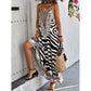 🌸Begrenztes Angebot: 50% Rabatt🌸Maxi-Slipkleid mit Zebra-Leopardenmuster