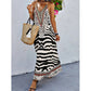 🌸Begrenztes Angebot: 50% Rabatt🌸Maxi-Slipkleid mit Zebra-Leopardenmuster