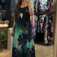 🌸49% rabatt🌸Damen lockeres bedrucktes ärmelloses Maxikleid