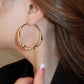 🌺 LIMITIERT: 49% RABATT! 🔥  Wer zuerst kauft, bekommt zuerst!！！Circle Earrings with Zirconia