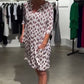 💕Lässiges A-Linien-Kleid mit V-Ausschnitt und Print für Damen