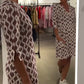 💕Lässiges A-Linien-Kleid mit V-Ausschnitt und Print für Damen