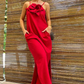 Elegantes Maxikleid mit Spaghettiträgern und floralem Akzent für Damen