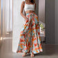 🌺Hose mit weitem Bein und Bohème-Print