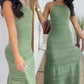 🔥HEISSER VERKAUF 40% Rabatt🔥 Elegantes Neckholderkleid mit Hohlsaum für Damen