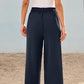 Lässige Damenhose mit hoher Taille und geradem Bein