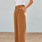 Lässige Damenhose mit hoher Taille und geradem Bein