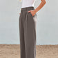 Lässige Damenhose mit hoher Taille und geradem Bein