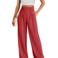 Lässige Damenhose mit hoher Taille und geradem Bein