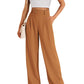 Lässige Damenhose mit hoher Taille und geradem Bein